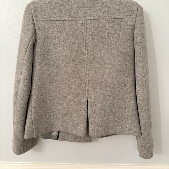 J.Crew Stadium Cloth Wool Coat Gray Double Breasted 2 - Picture 6 of 10